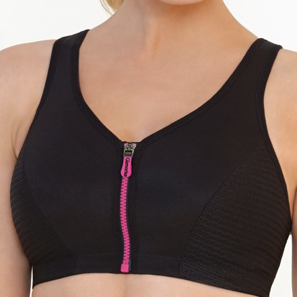 Set of 3! 34DD Glamorise SPORT Bra (HIGH-IMPACT) Black (RACERBACK) T-Back NEW - Picture 4 of 16